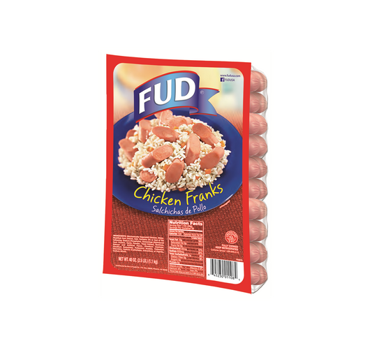 FUD Bulk Chicken Franks 2.5lbs. Case