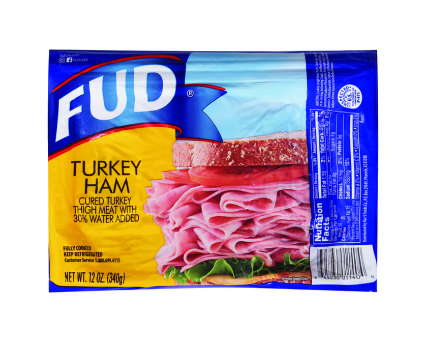 FUD Sliced Turkey Ham 12oz Case