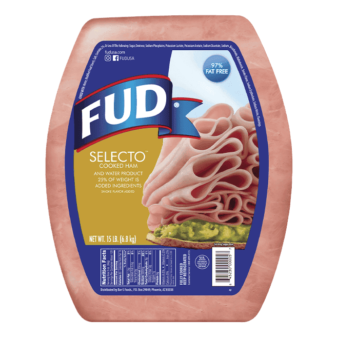 FUD Select Cooked Bulk Ham 15lbs.