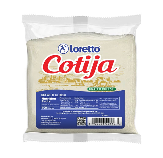 Loretto Cotija Molido 16oz Case