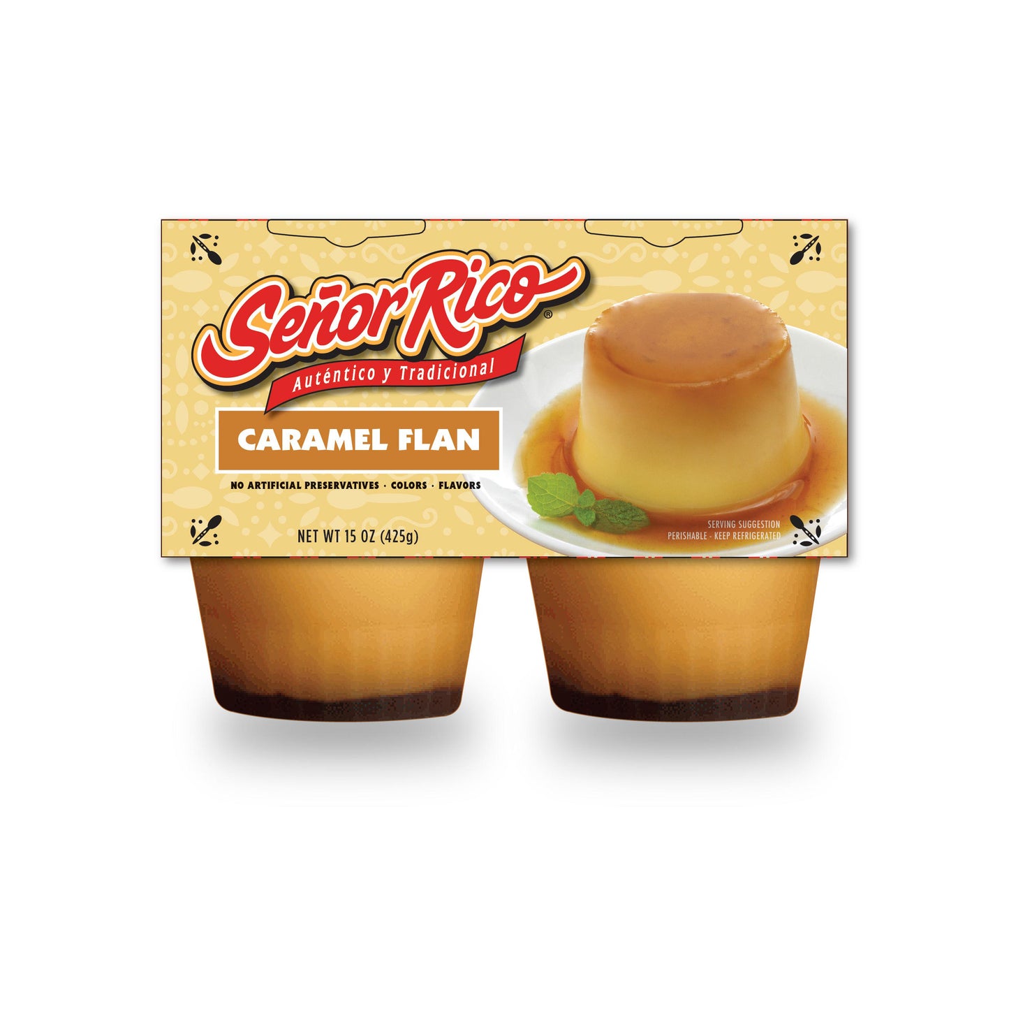 Senor Rico Caramel Flan 6-4/4oz Case