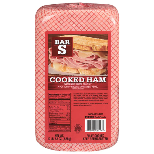 BarS Cooked Ham 12lbs.