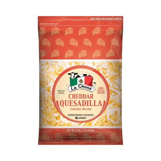 LaChona Quesadilla Cheddar Blend 16oz Case